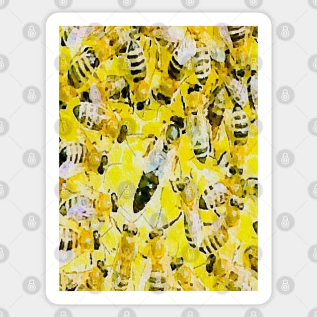 Swarm of bees Sticker by Banyu_Urip